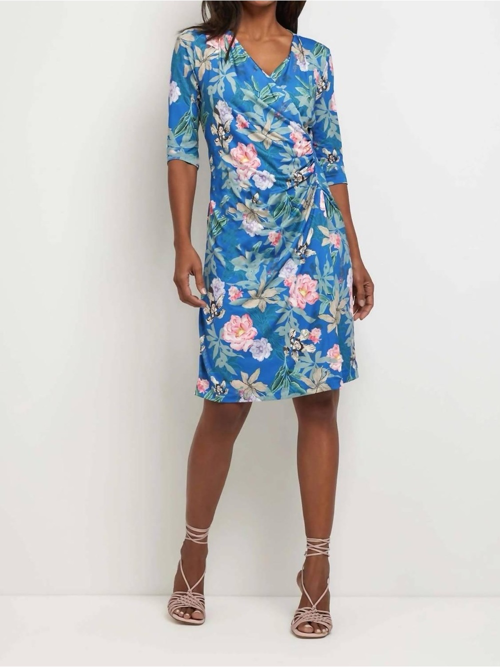 Anatomie blue marine floral printed dress